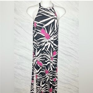 Ava Sky Dress Ginger - Black and Pink Pineapple